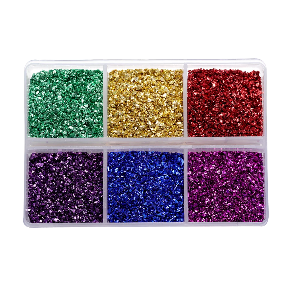30g/Box Crushed Glass Stones Resin Filling Irregular Broken Stone for DIY Epoxy Resin Mold Crafts Nail Art Decoration Materia
