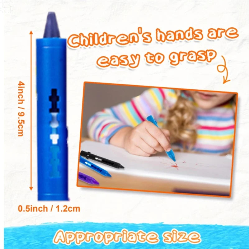 Washable Bath Crayons Kit – Vibrant Bathtub Markers for Kids, Easy to Clean, Enjoyable Shower Art and Craft Supplies