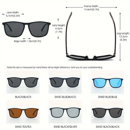 1_2pcs Luxury Square Vintage Polarized Cycling Sunglasses UV400 Men Women Fashion Eyewear Travel Driving Fishing Sun Glasses