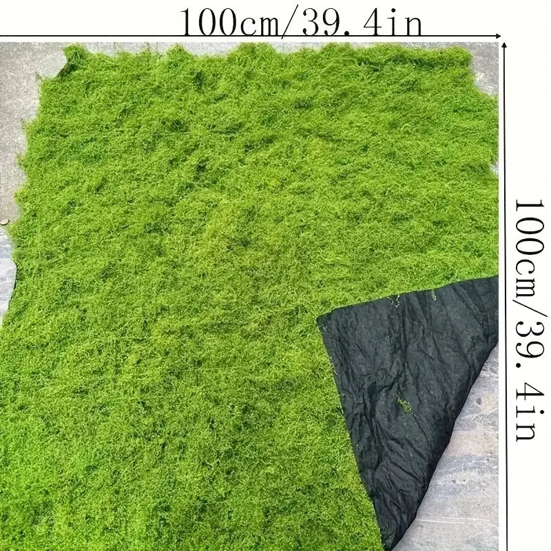 100cm*100cm Artificial Moss Carpet Aquascape Bionic Turf Fake Moss Micro-Landscaping Arrangement Lawn Bonsai Potted Plants Pa