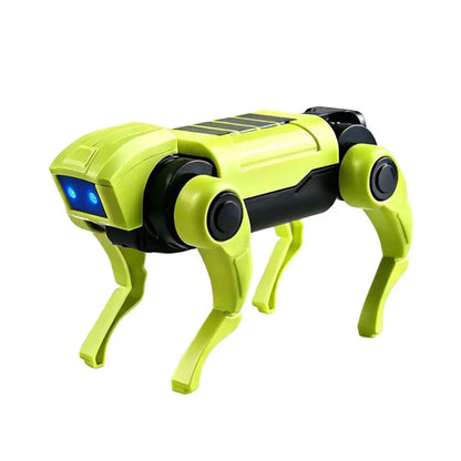 Cartoon DIY Assembly Dog Rc Robot Walking Mechanical Toy Science Teaching Assembling Model Electric Toys Kids Gifts - Green