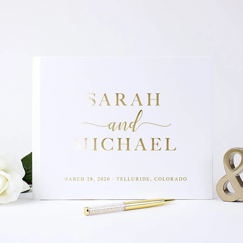 Custom Wedding Guestbook Personalized Guest Book Sign Engagement Photo Album Book Unique Wedding Guestbook Wedding Keepsake G