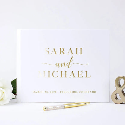 Custom Wedding Guestbook Personalized Guest Book Sign Engagement Photo Album Book Unique Wedding Guestbook Wedding Keepsake G