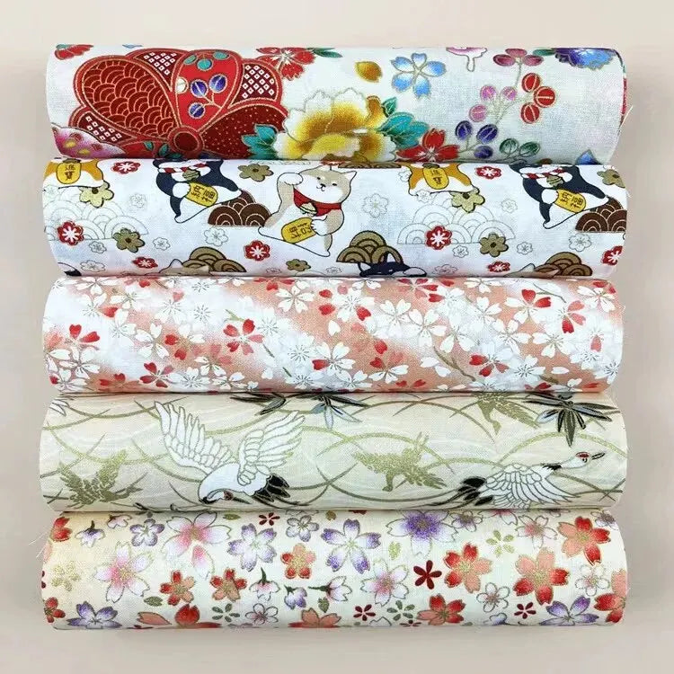 5pcs Cotton Fabric, Printed Fabric, Handmade Doll Clothes Fabric, Dress Fabric, For DIY Sewing Scrapbooking Quilting Craft - 