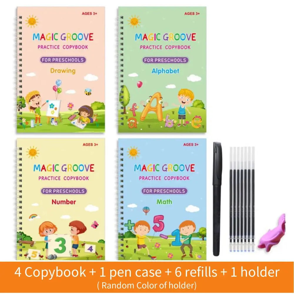 Writing Exercise Books English Groove Magic Practice Copybook Children's Book Learning Numbers Letters Alphabet Calligraphy G