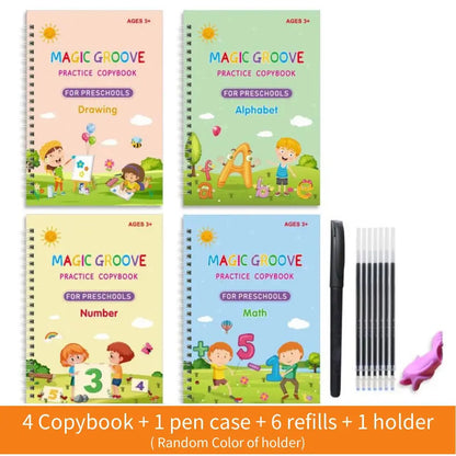 Writing Exercise Books English Groove Magic Practice Copybook Children's Book Learning Numbers Letters Alphabet Calligraphy G