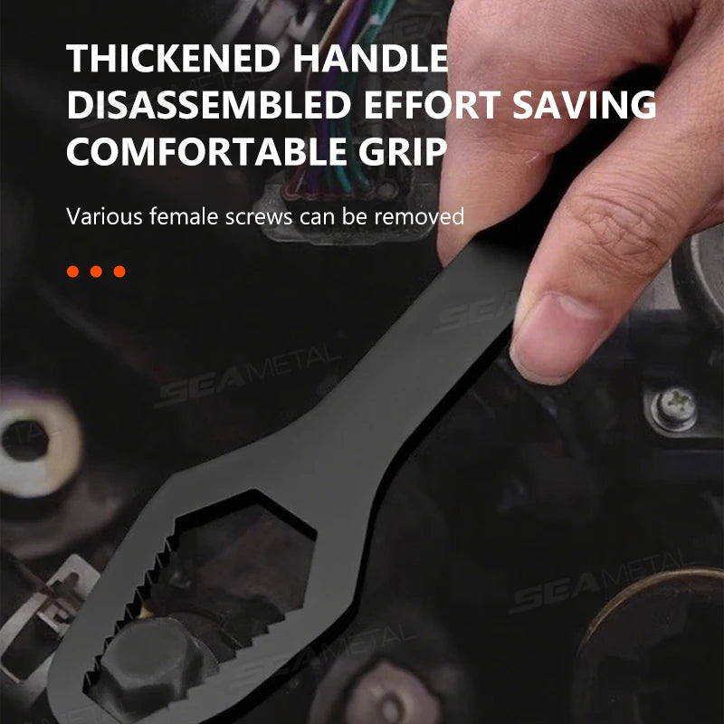 SEAMETAL Universal Torx Wrench Adjustable Wrench Board Double-head Multipurpose Torx Spanner Repair Hand Tools 3-17mm 8-24mm