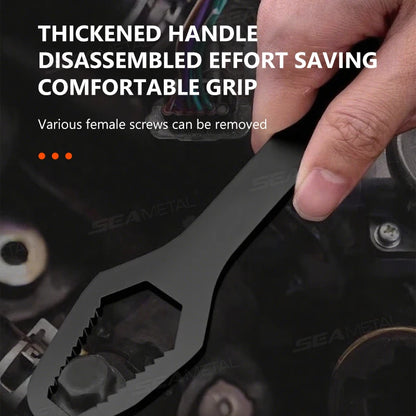 SEAMETAL Universal Torx Wrench Adjustable Wrench Board Double-head Multipurpose Torx Spanner Repair Hand Tools 3-17mm 8-24mm