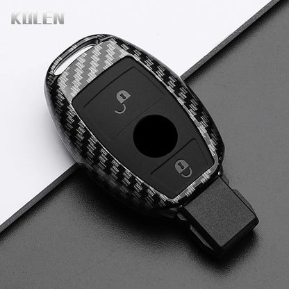 2 3 Buttons Carbon Fiber Car Key Case Cover Fob For Mercedes Benz A B C E Class GLS GLA GLK GLC CLS CLA W204 W205 W212 W463 W