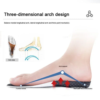 6Pcs Orthopedic Insoles for Feet Arch Support Plantar Fasciitis Orthopedic Insole Silicone Shock Absorbing Soft Running Cushi
