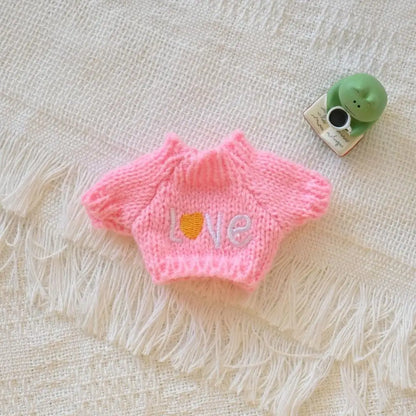 17cm Cute Mini Plush Doll'S Clothes Outfit Accessories For Korea Kpop Exo Labubu Idol Dolls Christmas Knitted Sweater Kid Gif