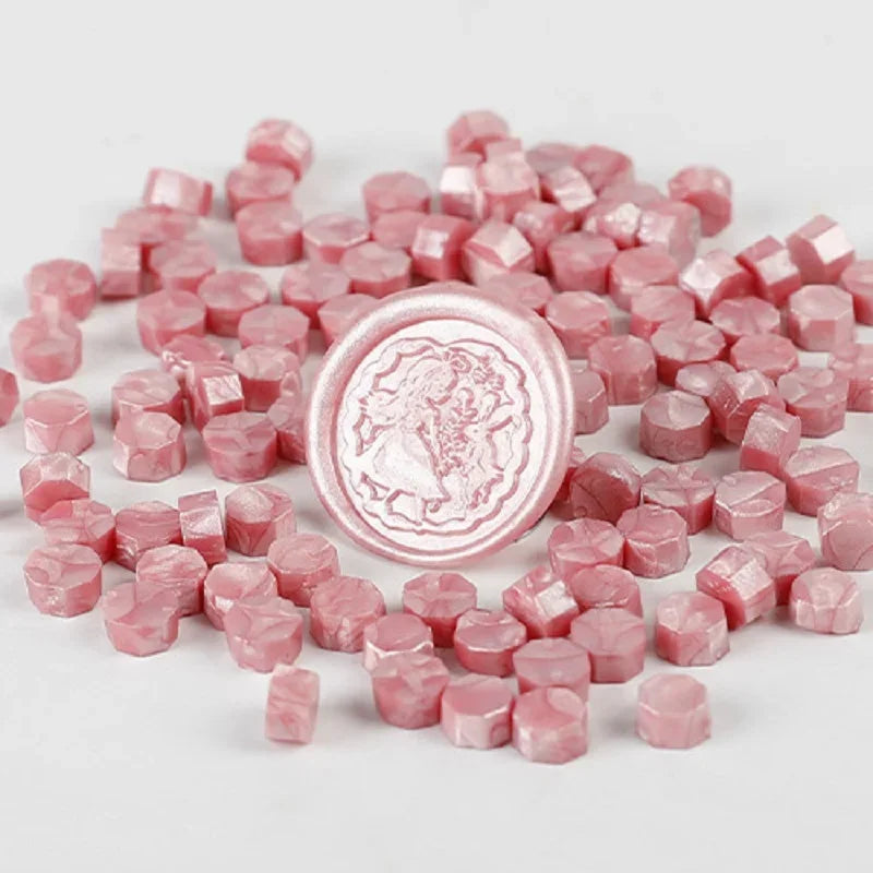 200 Pcs Wax Print Beads Wax Seal for Stamps Wax Lacquer for Seals Retro Sealing Gold Wedding Birthday Lacre for Card Making -