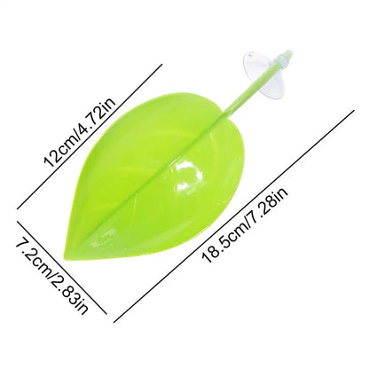 Frog Habitat Leaf Suction Cup Reptile Basking Area Resting Terrace Suction Cups Tank Accessories simulated leaves For Geckos