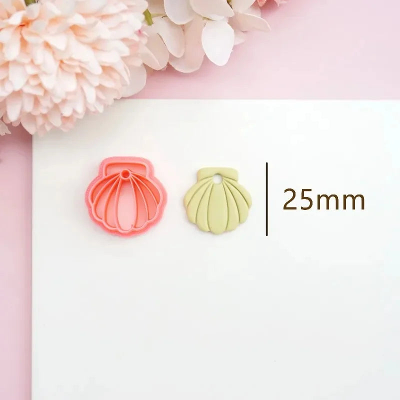 Flowers/Love Soft Ceramic Earring Mold Polymer Clay Cutter DIY Handmade Jewelry Pendant Quick Modeling Cutting Ceramic Tool -