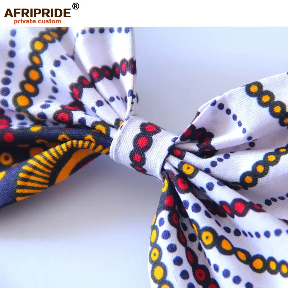 African Ankara Print Butterfly Bow Tie for Men Women Boys Girls Fashion Wedding Party Accessory Wax Batik Ties