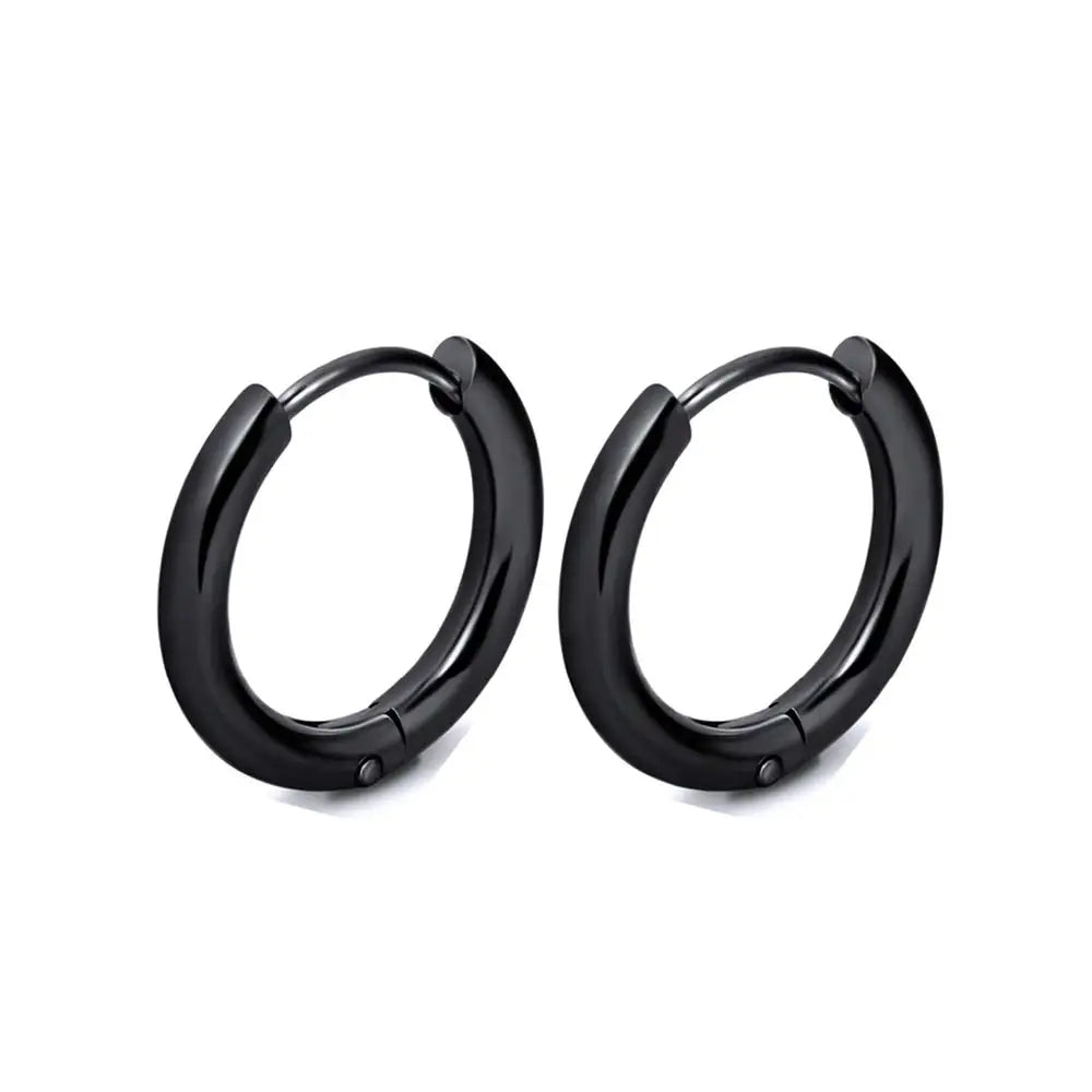 1 Pair Stainless Steel Hoop Earrings Women Men Gold Color Small Earrings Girl Jewelry Pendientes Mujer Aretes Cartilage Pierc