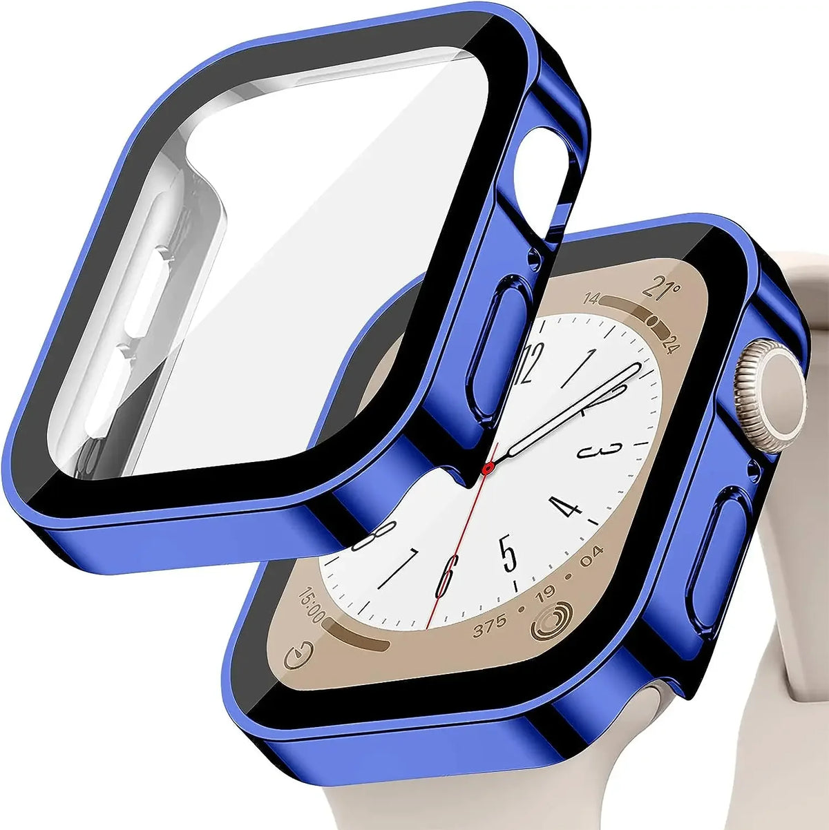 Tempered Glass+Cover For Apple Watch 11 10 9 8 7 46mm 42mm PC Bumper Screen Protector Case iWatch Series 7 6 5 4 SE3 44 40 45