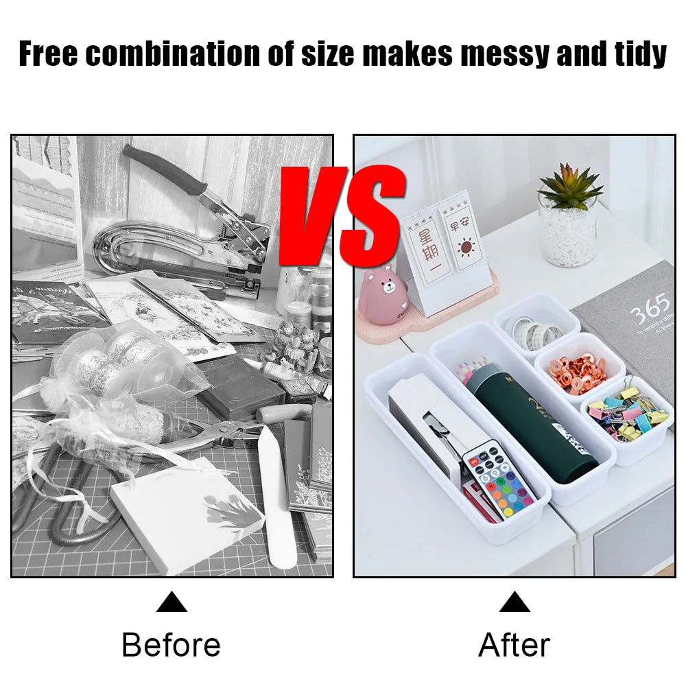 8pc/set Storage Drawer Storage Box Sundries Jewellery Holder Make Up Organizer Box Kitchen Bathroom Storage Trays Closet Cove