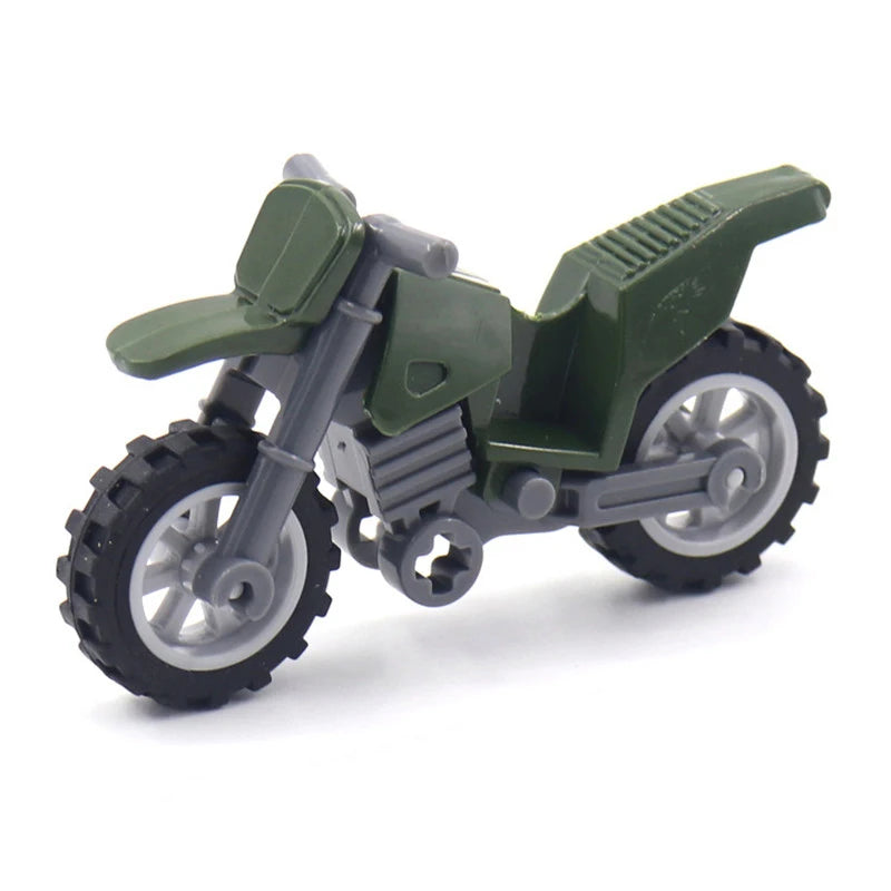 Military Motorcycle Car Weapon Model Building Blocks Educational Toys for Children Gifts City Military Motor Kids Gifts Toy -