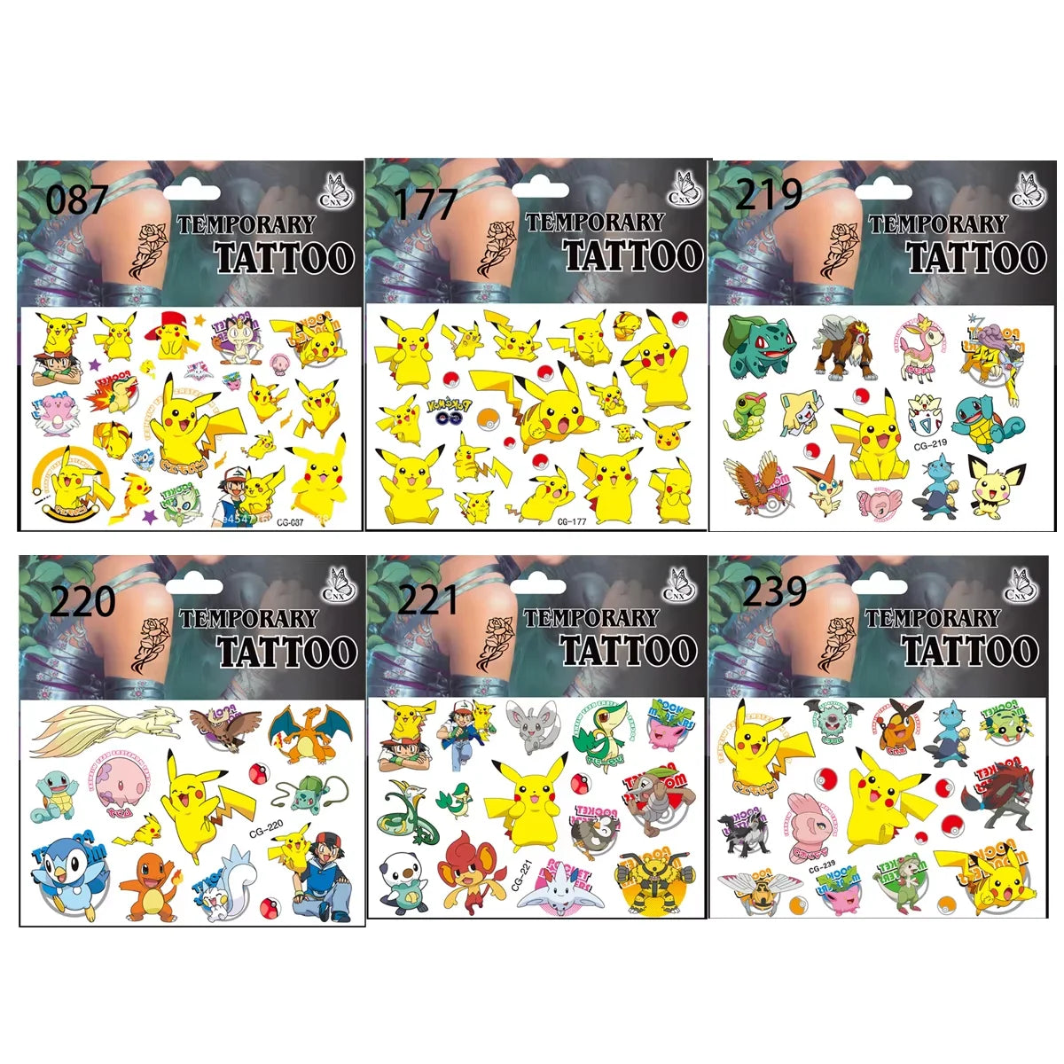 PokeMons Theme Party Favors Slap Bracelets Stickers Balloons Party Gifts Goodie Bag Stuffers Fillers Birthday Party Decoratio