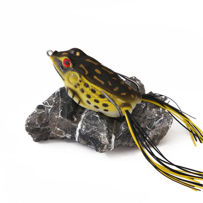 1 Pcs 5G 8.5G 13G 17.5G Frog Lure Soft Tube Bait Plastic Fishing Lure with Fishing Hooks Top Water Ray Frog Artificial 3D Eye