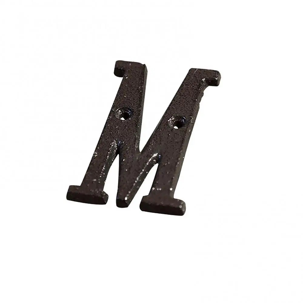 Antique Doorplate Address Numbers Apartment Street Address Plaque Retro Groceries Cast Iron Metal House Doorplate Letter Symb
