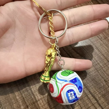 2026 FIFA Trophy Keychain Metal Key Ring Football Fan Souvenir Soccer Collectible Pendant Memorial for Men Sports Fans Gift I
