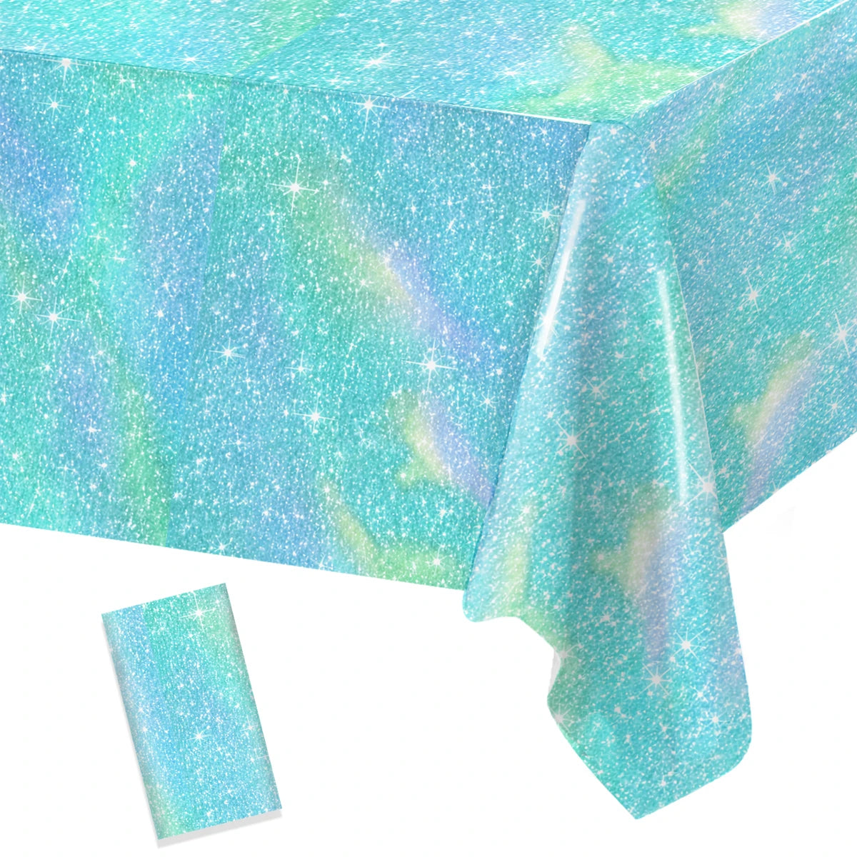Purple Laser Disposale Tablecloth Happy Birthday Party Decoration Wedding Party Aluminum Film Table Cover Baby Shower Supplie