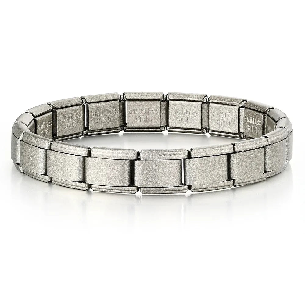 2025 New Men and Women Starry Colors 18 Pieces Italian Charm Fit 9mm Stainless Steel Modular Bracelet Jewelry