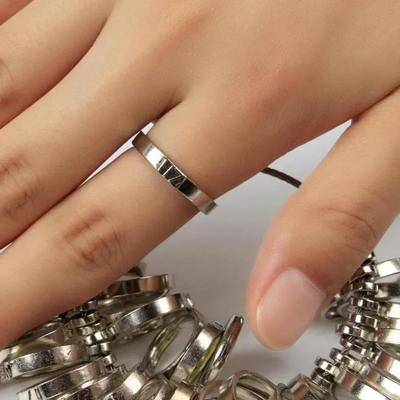 Metal Ring Sizer Measuring Tool Set Gauge Mandrel Stick Finger Tool Jewelry Making Equipments Accessories