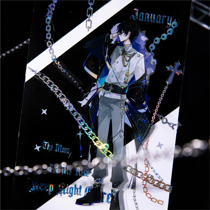 3 Sheets/Bag Star Theme 3D Holographic Laser Silver Stickers for Scrapbooking DIY Collage Phone Case Frame Decoration