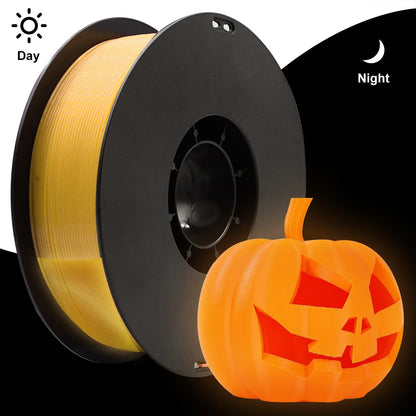 DIY Christmas Gift, 1.75mm PLA Luminous 3D Printer Filament, 200g(0.44L）Spool, Glow in the Dark, for Most FDM Printers