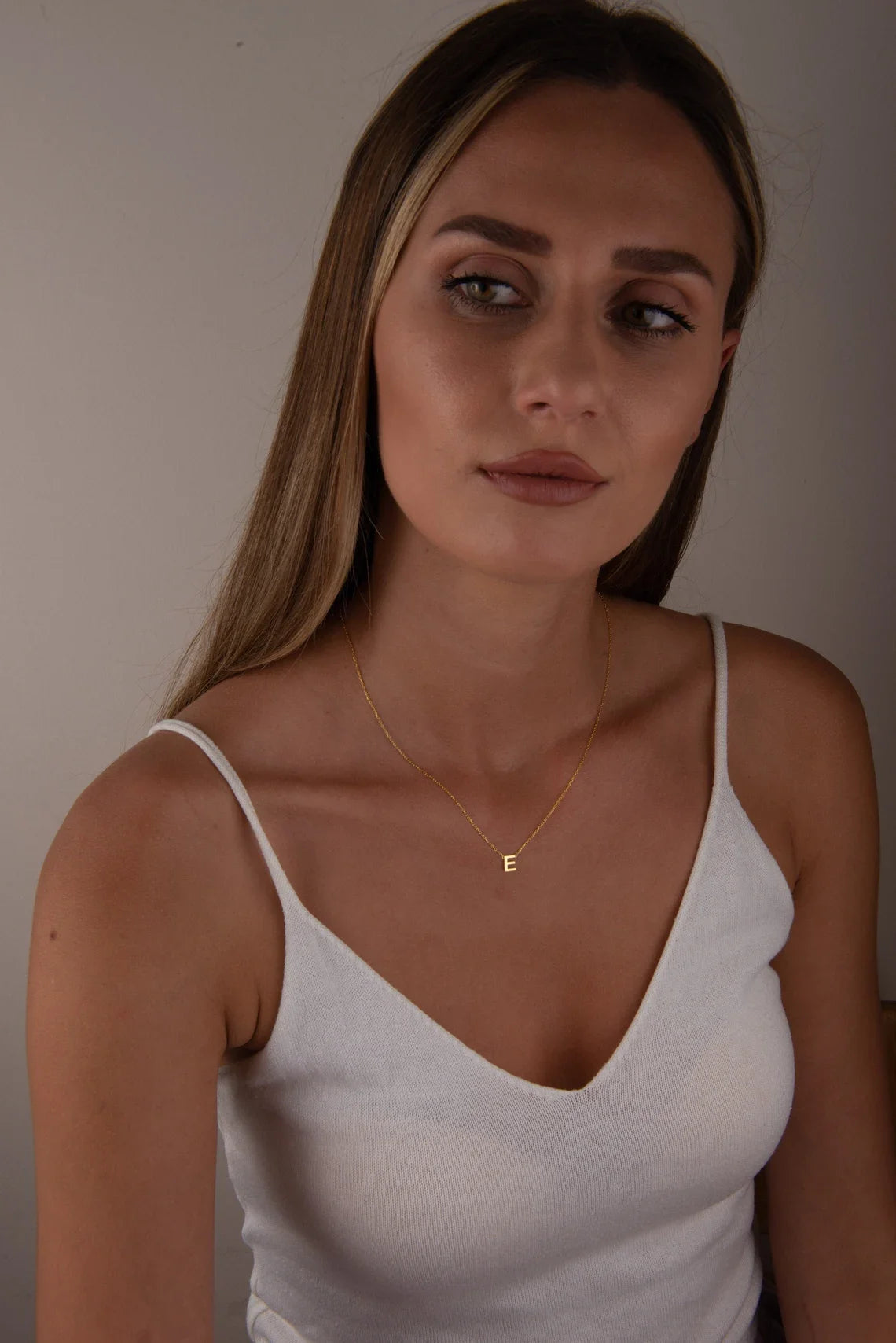 A-Z26 Initial Letters Necklace For Women Stainless Steel Jewelry Pendant Alphabet Single Name Choker Necklaces
