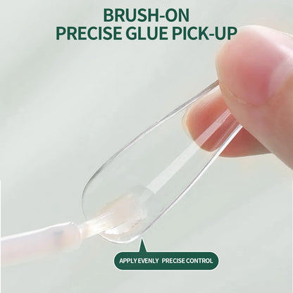 Nailpop 15ml Brush On Nail Glue Easy Application Long-Lasting Super Strong Nail Bond for Acrylic Nails Nail Tips Press On Nai