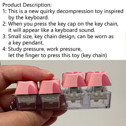 Cat Claw Keychain Key Ring Pendant Mobile Phone Backpack Pendant Desktop Accessories Fingertip Office Decompression Press Too