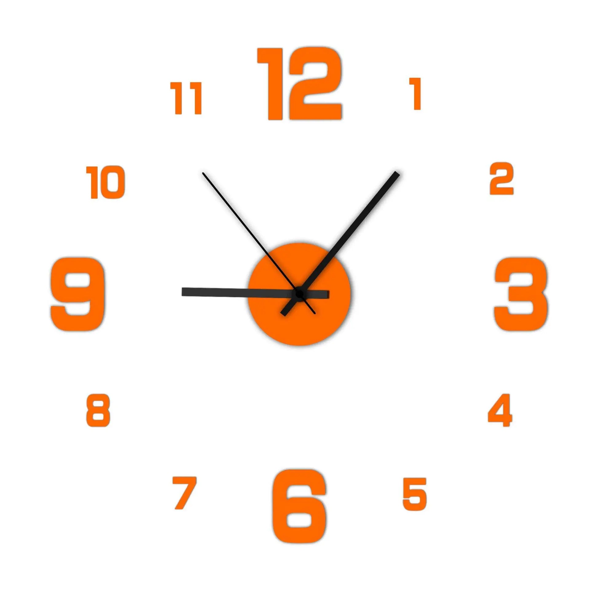 Creative Frameless DIY Wall Clock Wall Decal Home Silent Clock Living Room Office Wall Decoration - Gold