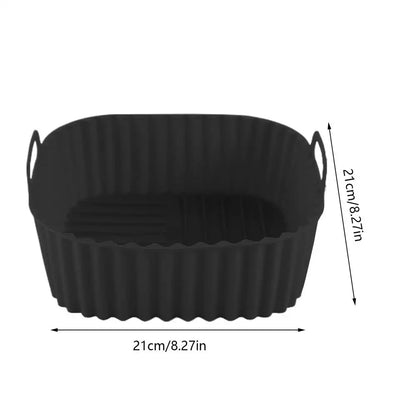 Silicone Air Fryer Liners Pot Square Airfryer Basket Plate Cooking Gadgets Reusable Non-stick Pizza Pan Oven Kitchen