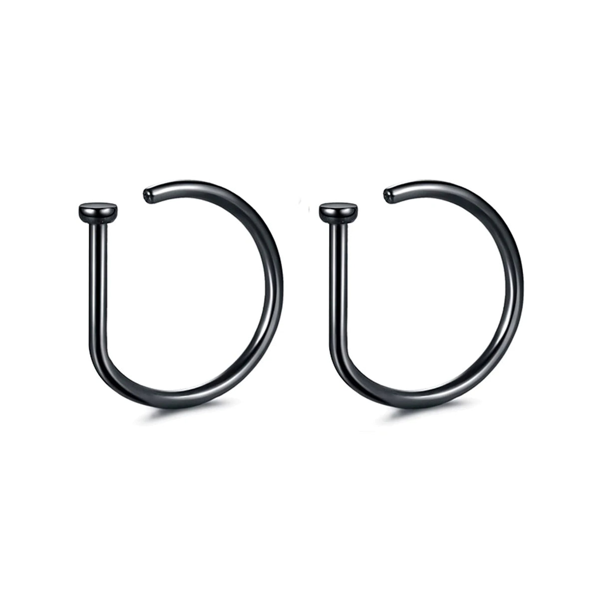 Fake Nose Ring Hoop Lip Labret Ring for Women Non Pierce Hoop Nose Ring Septum Hoop Ring Tragus Rook Ring Non Piercing Jewelr
