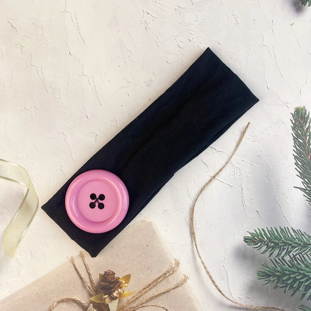 Vintage Women's Polka Dot Button Headband Spicy Girl Ins Y2K Japanese Trendy Headband Sweet Cool Sports Yoga Headband