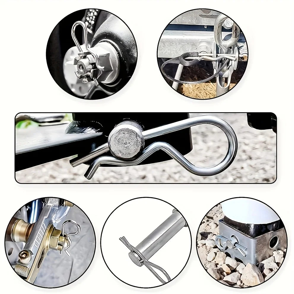 100/150pcs Cotter Pins Spring Connectors 2 Mm, R-Clips Splint Assortment Galvanised Spring Pins Safety Pins Set