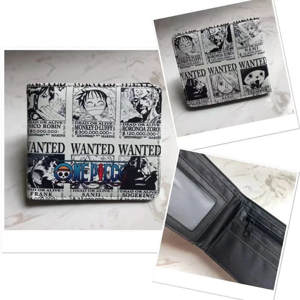 Anime One Piece Monkey D Luffy Roronoa Zoro Stylish and Simple Foldable Wallet Student Coin Purse Cute Things for Girls - 29