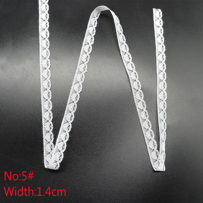 10 Yards 38 Kinds of White Lace Ribbon African Lace Fabric DIY Webbing Decoration Gifts Packing Sewing Clothes Material Craft