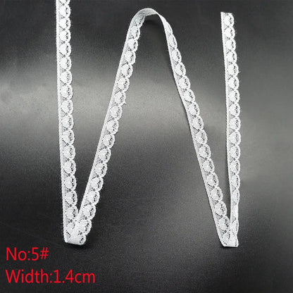 10 Yards 38 Kinds of White Lace Ribbon African Lace Fabric DIY Webbing Decoration Gifts Packing Sewing Clothes Material Craft