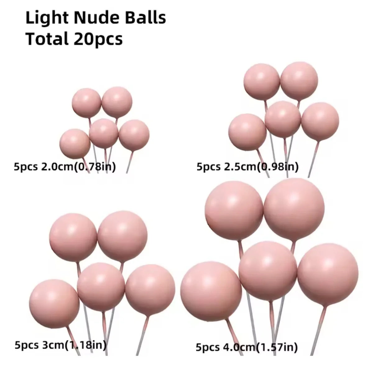 20 Pcs Ball Cake Topper Decorations Mini Balloons Cake Topper Sticks Gold Balls Cake Picks Cake Topper Balls Cake Decorations