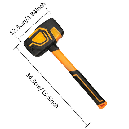 Multifunctional Rubber Hammer Tile Soft Rubber Percussion Hammer Square Hammer Construction Worker Professional Hand Tool