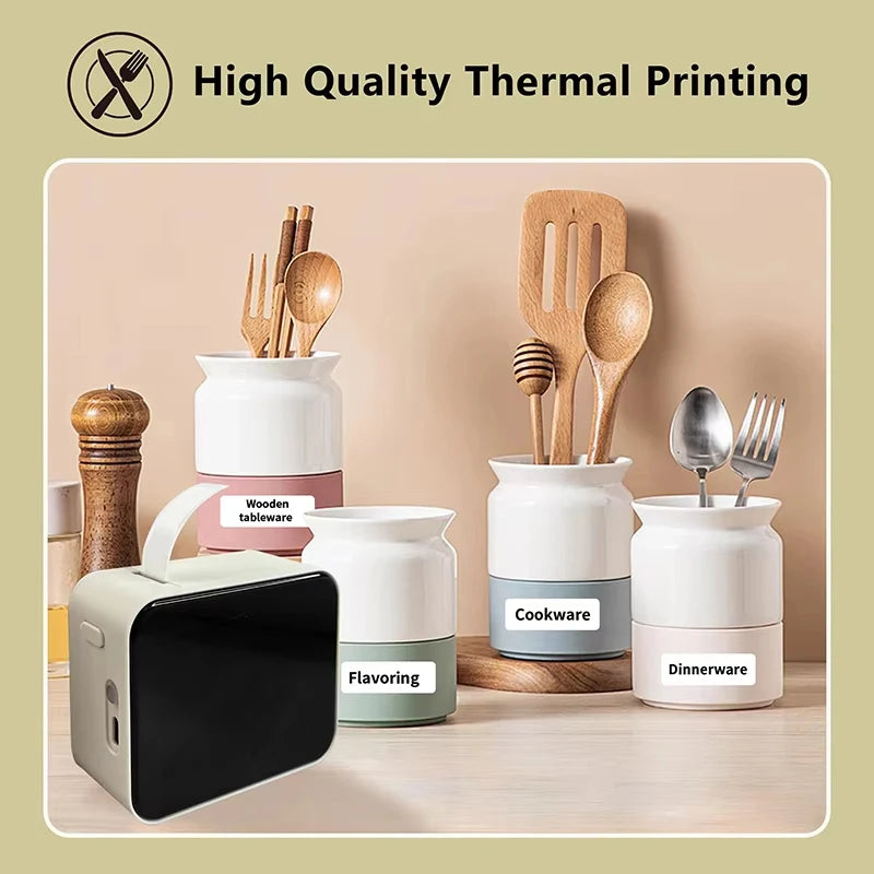 Marklife P15 Mini Portable Label Printer Smart Pocket Printer Thermal Adhesive Sticker Labeling Machine ot 3PK Label Paper No