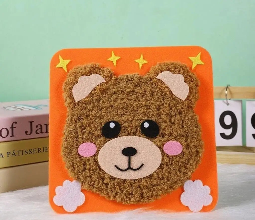 First Sewing Kit for Beginner Kids Arts Crafts DIY Embroidery Projects Animal Dolls Set Gift for Girls Boys Learn to Sew Felt