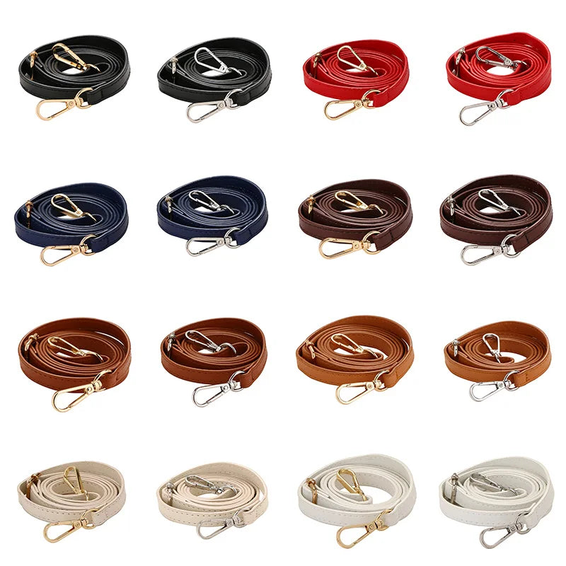 125CM Long PU Leather Bag Strap Accessories for handbags 1.2CM Wide Shoulder Bag Strap For crossbody Replacement Strap For Ba