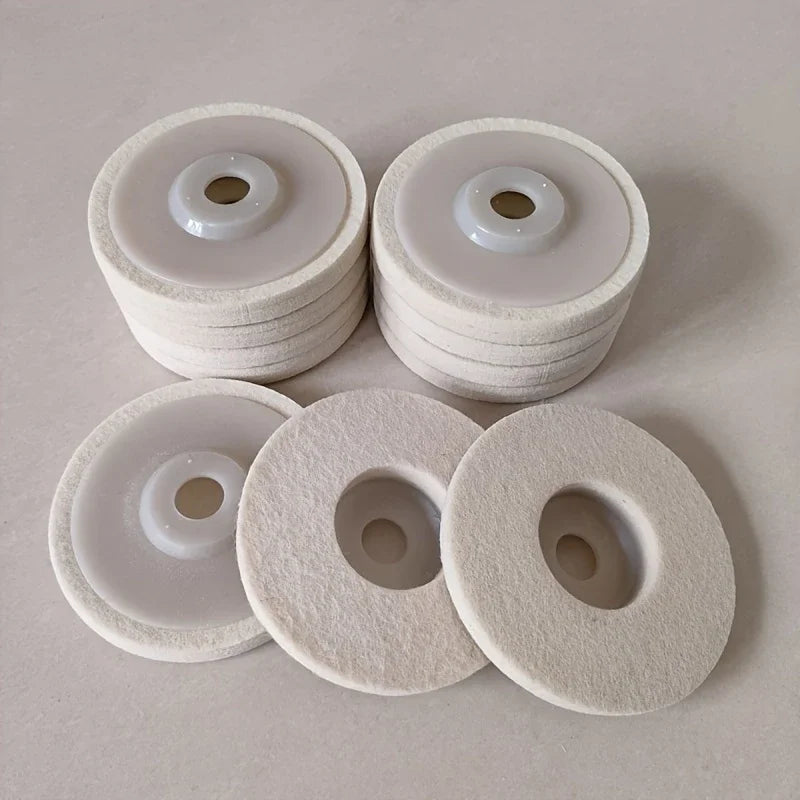Mirror Polishing Discs - Angle Grinder Grinding Stainless Steel Woodworking Furniture Glass Polishing Felt Wheels for Easy Gr