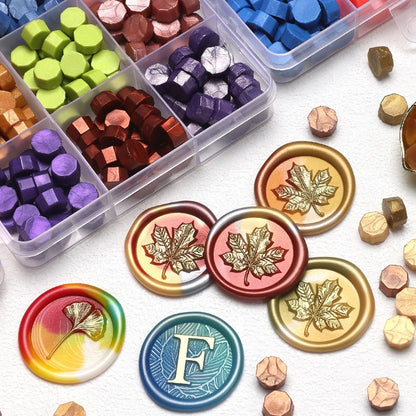 Retro Sealing Wax Beads Plant Wax Seal Wax Box Set 10 Color Sea Bead Wax Seal For Wedding Wax Seal Tools For Making Wax Seal
